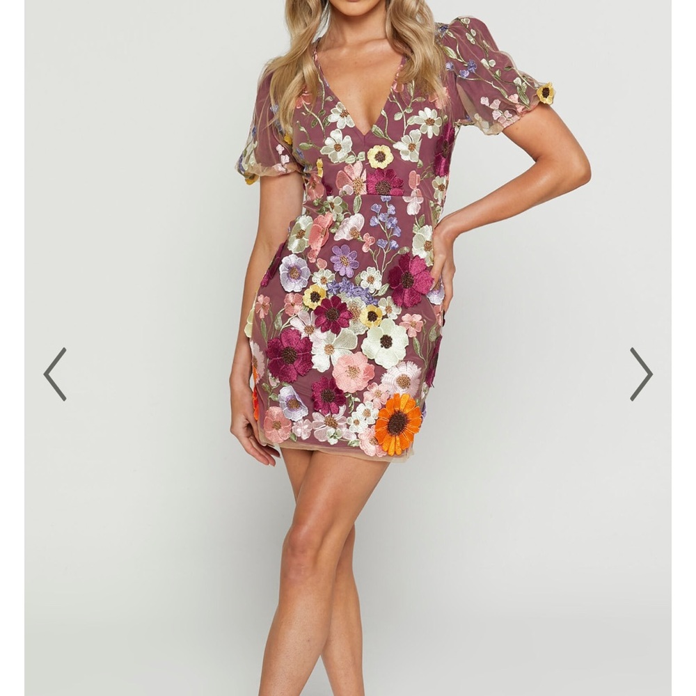 Floral Embroidered Dress - Picture 2 of 3